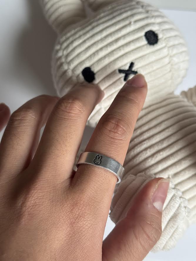 Miffy Hand Stamped Ring