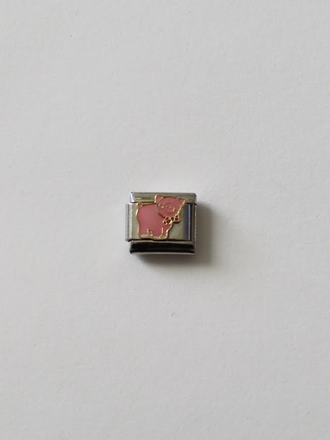 Pink Pig Italian Charm