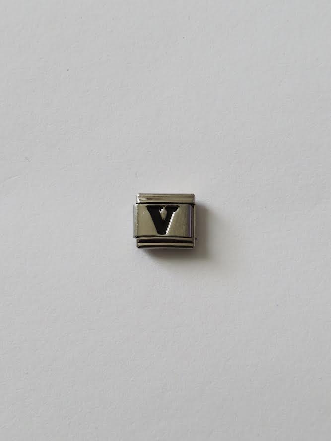 Letter "V" Italian Charm