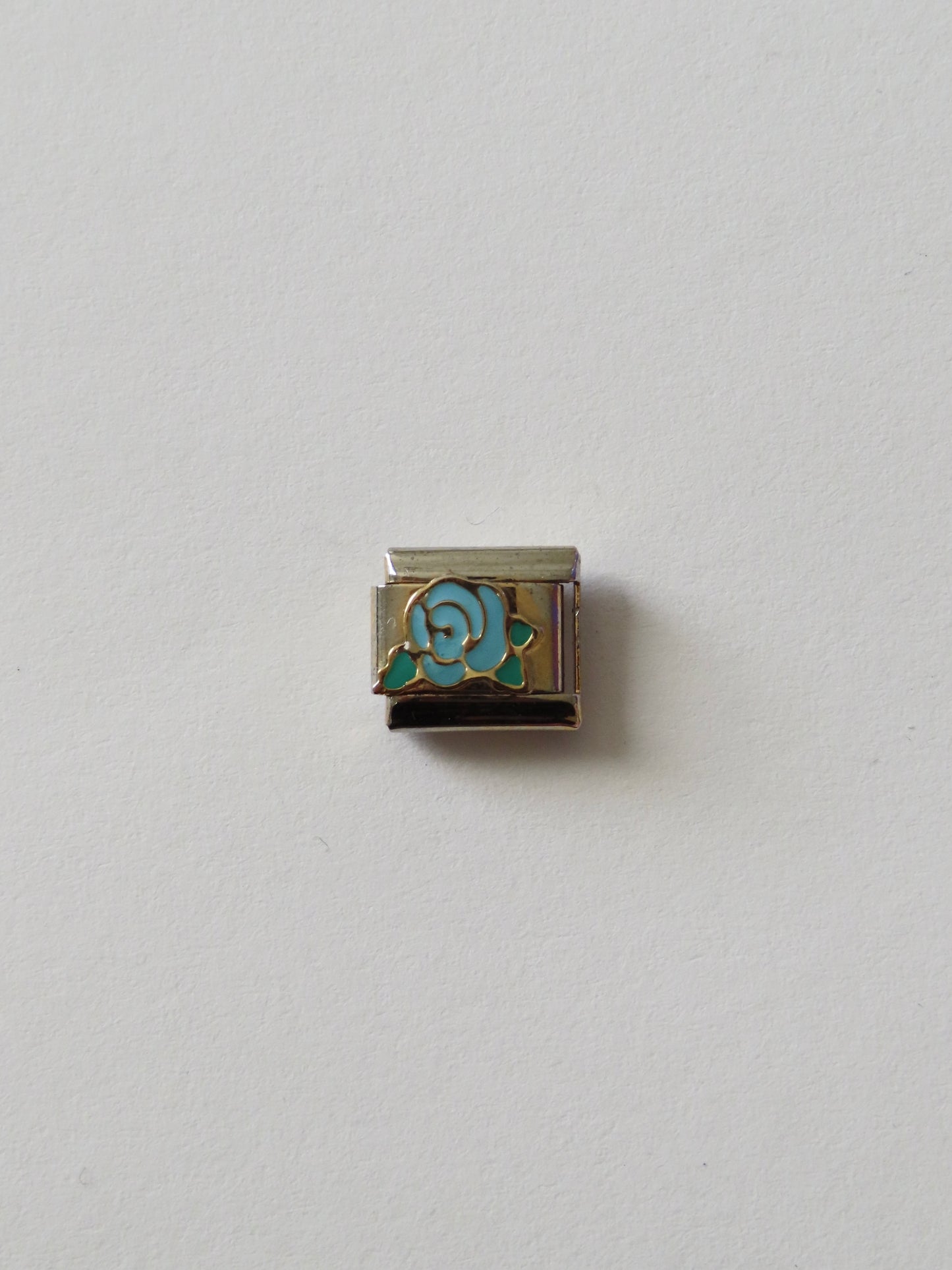 Blue Rose Italian Charm