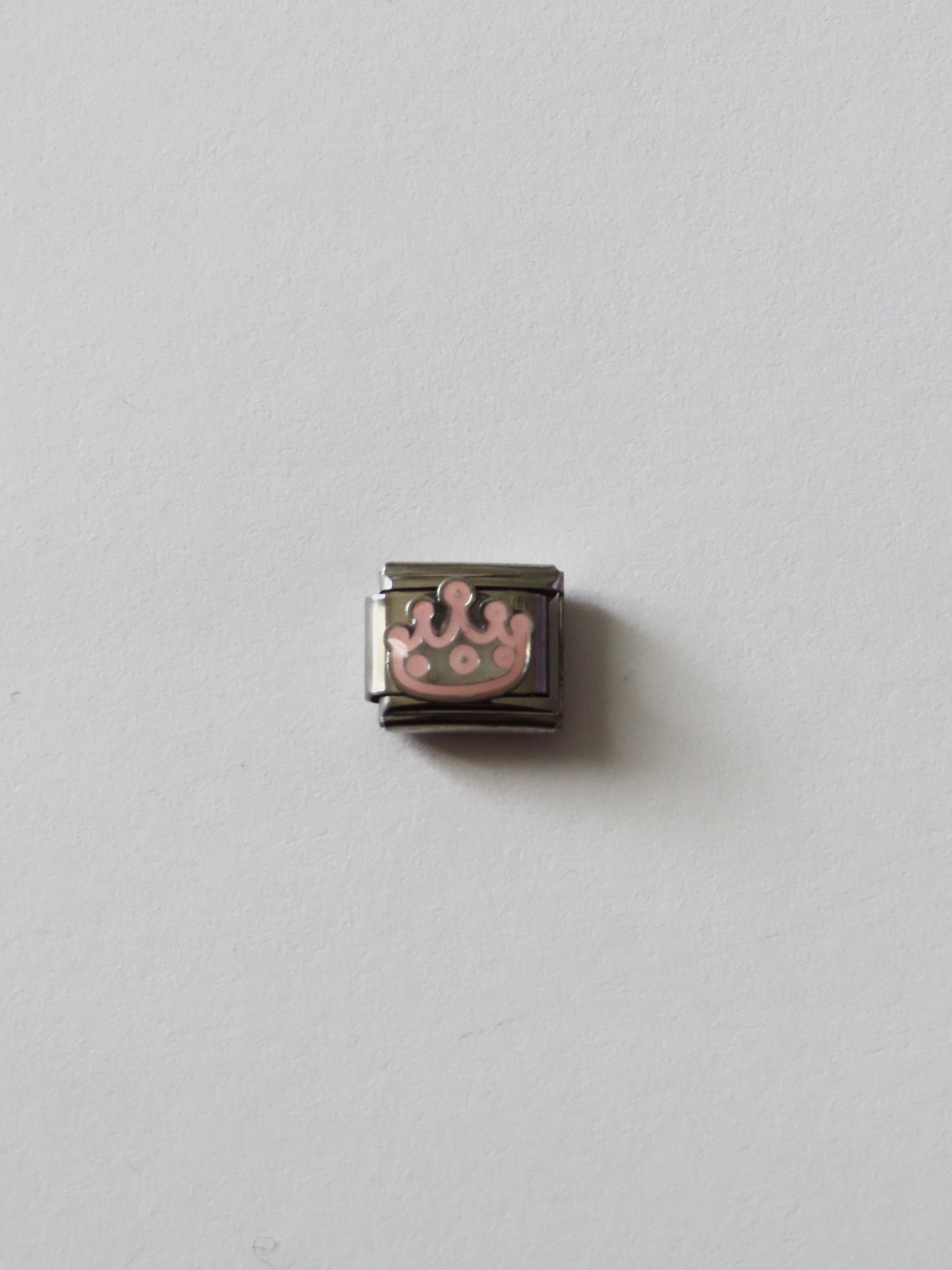 Pink Crown Italian Charm