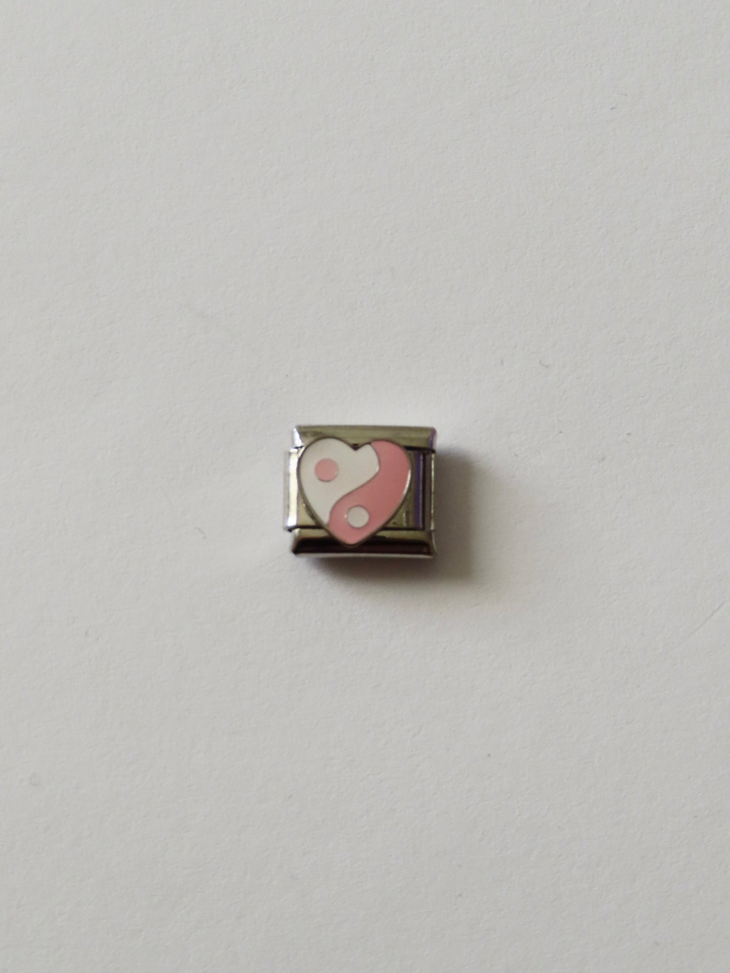 Pink Yin & Yang Italian Charm