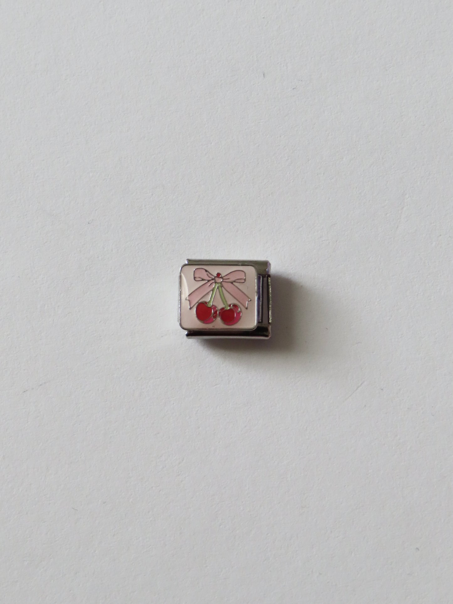 Pink Cherry Italian Charm