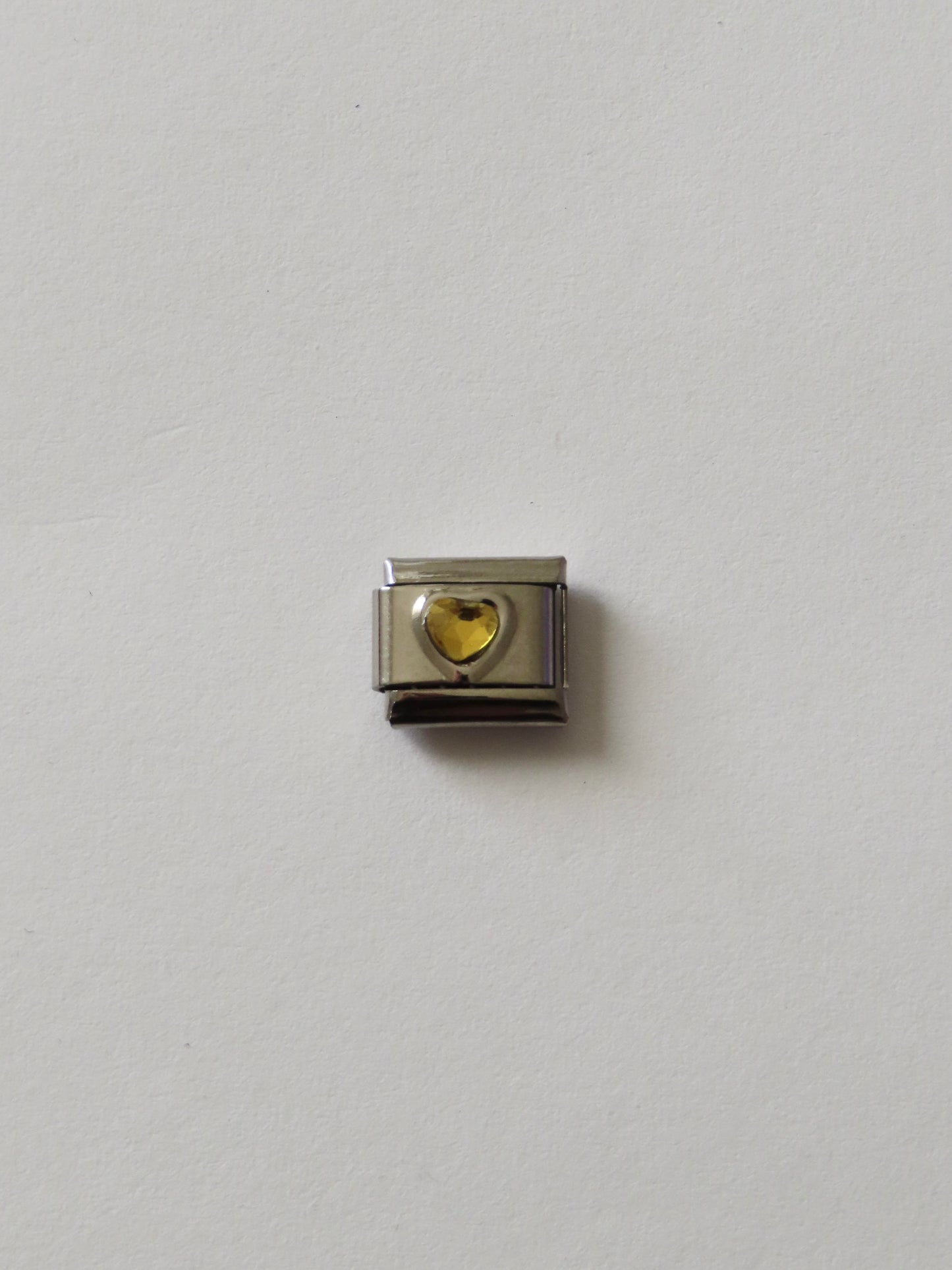 Yellow Heart Italian Charm
