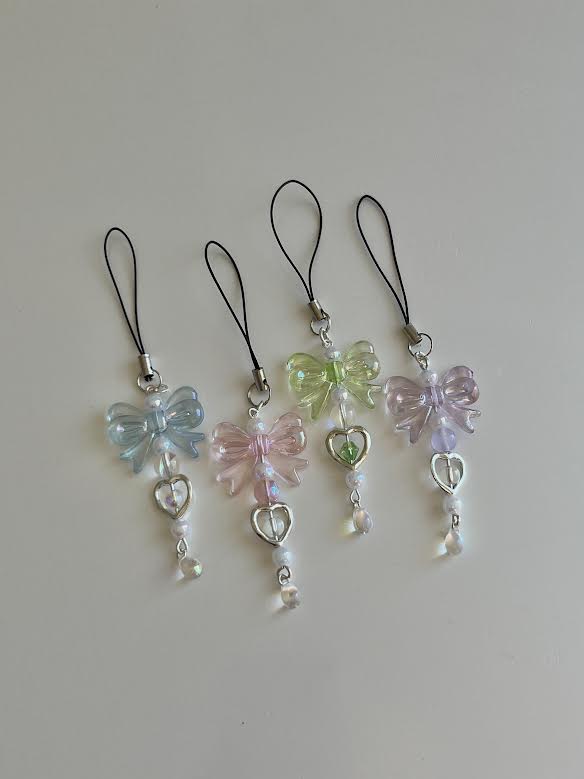 Pink Bow Phone Charm
