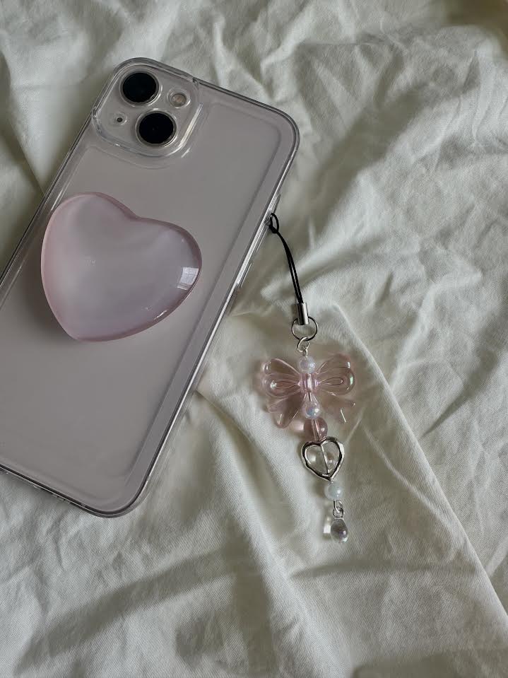 Pink Bow Phone Charm