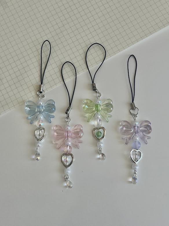 Pink Bow Phone Charm