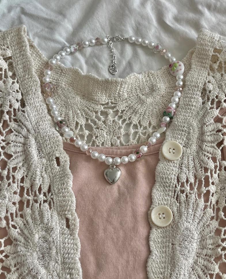 Pink Flower Necklace