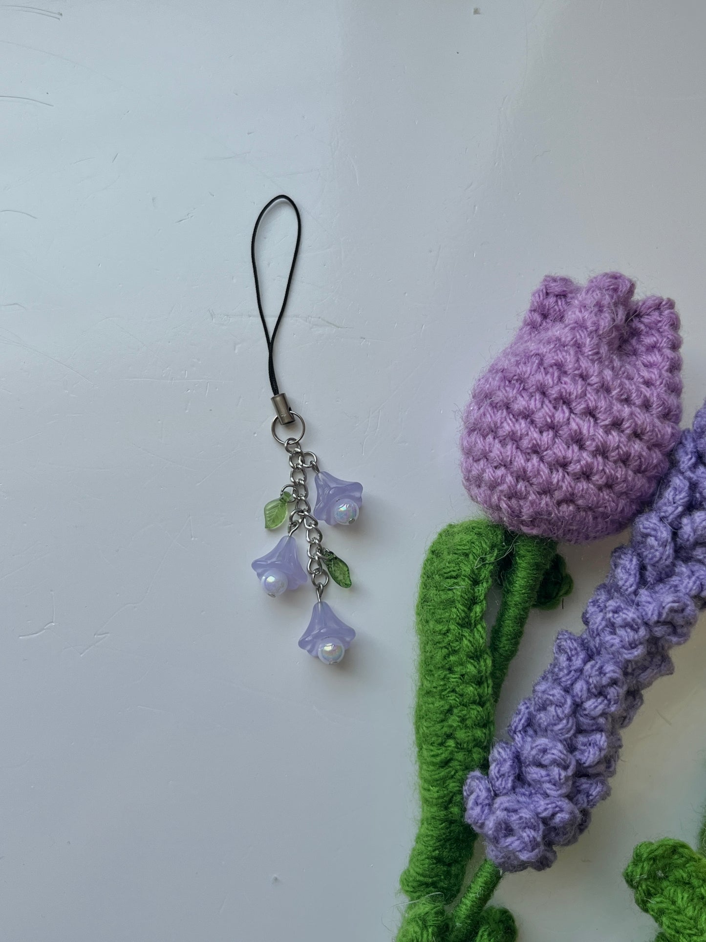 Purple Bellflower Phone Charm