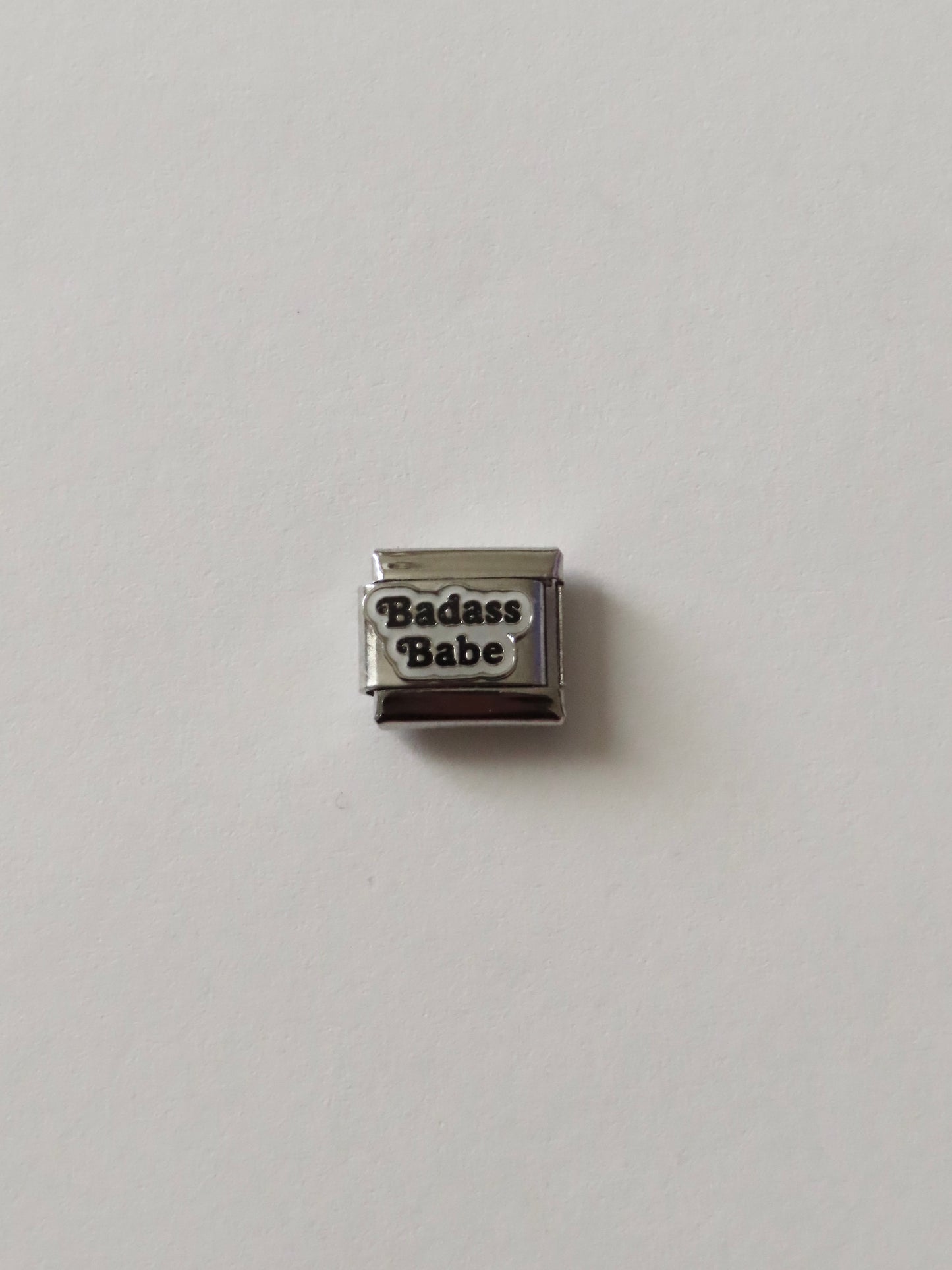 "BADASS BABE" Italian Charm
