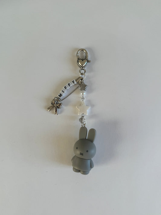 Grey Miffy Keychain