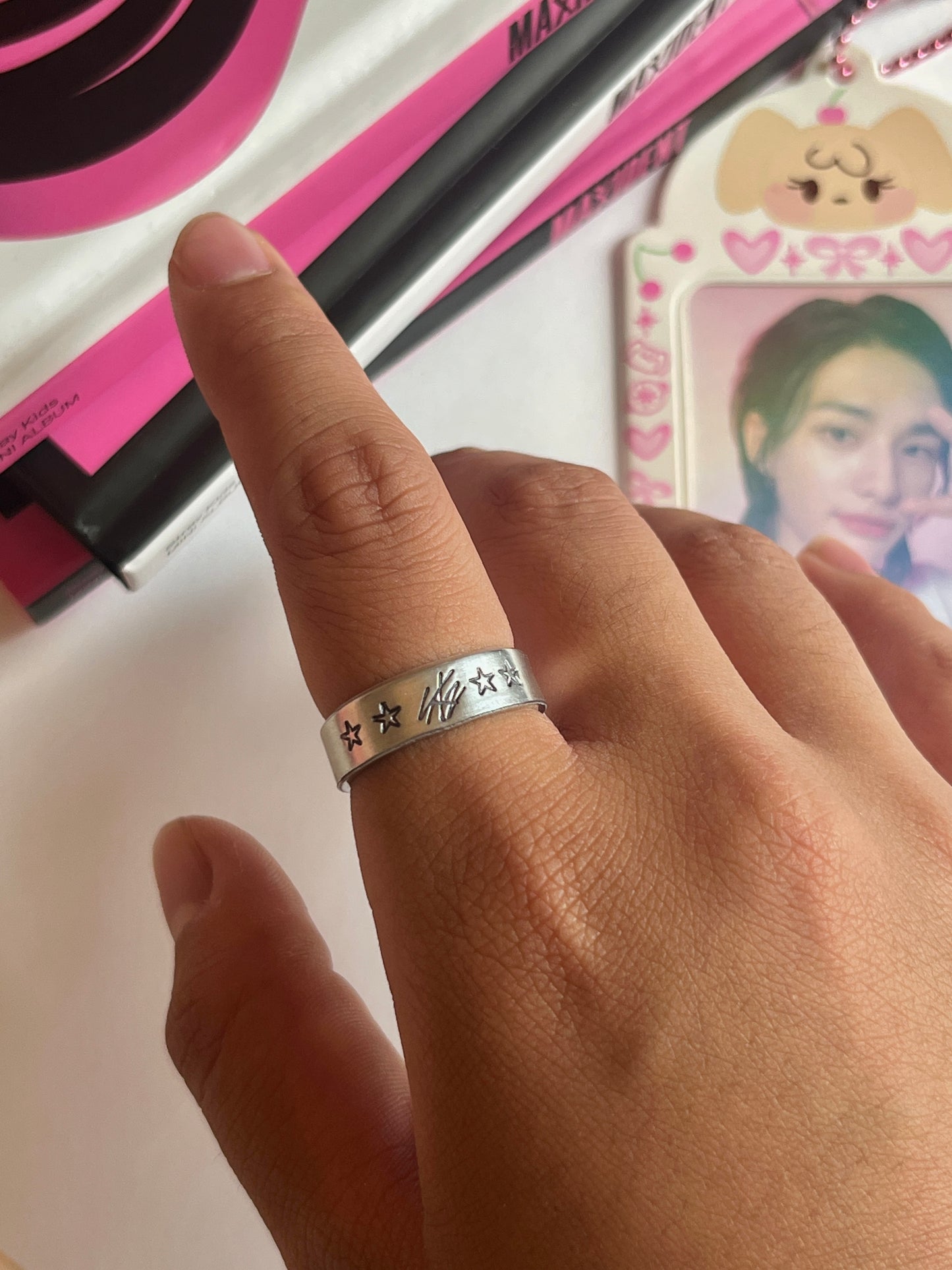 5-Star Stray kids Hand Stamped Rings