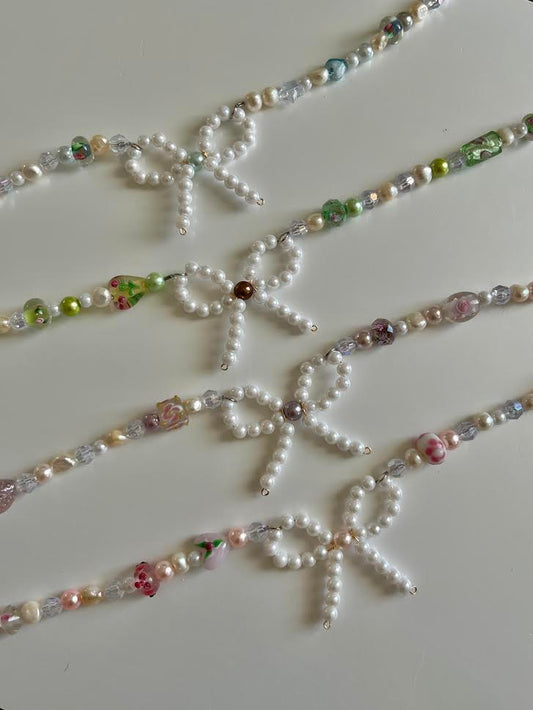 Pearl Bow Necklaces