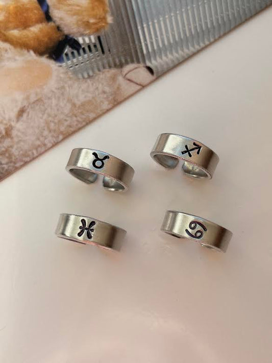 Zodiac Hand Stamped Rings