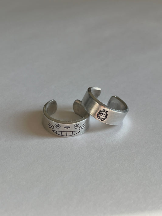Totoro Hand Stamped Ring
