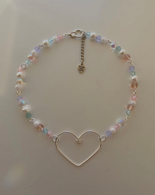 “i heart u twice” Necklace